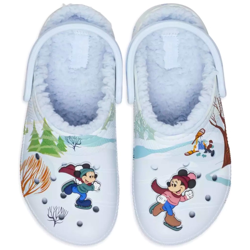 NEW Disney Christmas Holiday Homestead Collection Fleece-lined Crocs